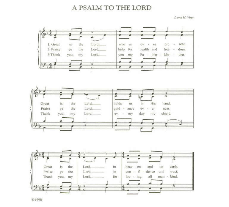 A psalm to the Lord